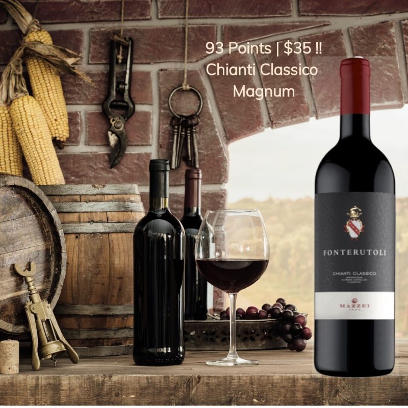 Fonterutoli Mazzei Chianti Classico 2015 | 1.5L | Classy Dinner Wine | Cellar Selection | Pairs with Red Sauces, Beef, Veal | Serve 60-65°F | Drink now thru 2028 | Philip Mazzei
